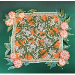 Cotton scarf / bandana 55cm - Fruity Indian Zoé - Calissone