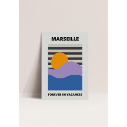 Poster - Forever en Vacances - Marseille 30x40 - Calissone