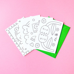 Coloring postcard - Cat - Calissone