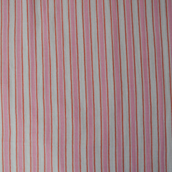 Double gaze de coton à rayures roses - Calissone