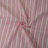 Double gaze de coton à rayures roses - Calissone