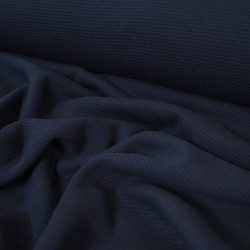 Jersey gaufré - Bleu marine - Calissone