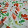 Viscose florale - Rouge et vert - Calissone