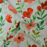 Viscose florale - Rouge et vert - Calissone