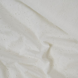 Broderie anglaise festonnée aux grandes fleurs blanches - Calissone