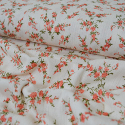 Maille ajourée bouquet floral - Rose - Calissone