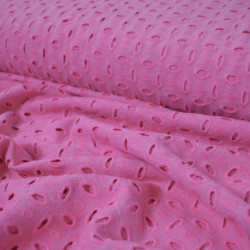 Broderie anglaise de lin - Fuchsia - Calissone