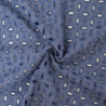 Linen English embroidery - Denim blue - Calissone