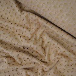 Broderie anglaise de lin - Camel - Calissone