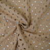 Linen English embroidery - Camel - Calissone