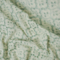 Broderie anglaise Liliane - Vert menthe - Calissone