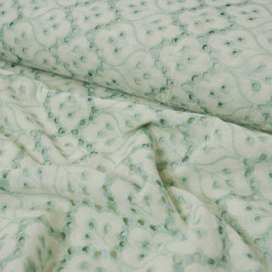 Broderie anglaise Liliane - Vert menthe - Calissone