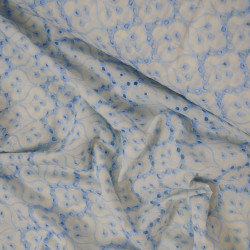 Broderie anglaise Liliane - Bleu ciel - Calissone
