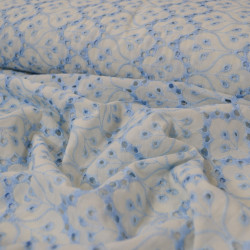 Broderie anglaise Liliane - Bleu ciel - Calissone