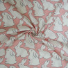 Popeline de coton lapins - Rose - Calissone