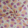 Flower art cotton poplin - Purple - Calissone