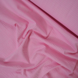 Striped seersucker cotton - Pink - Calissone