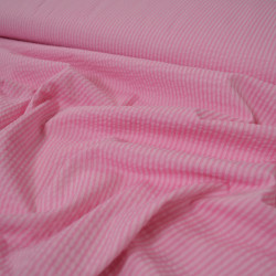 Striped seersucker cotton - Pink - Calissone