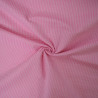 Coton seersucker à rayures - Rose - Calissone