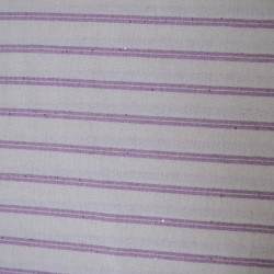 Striped linen - Ecru and pink with sequins - Calissone