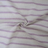 Striped linen - Ecru and pink with sequins - Calissone