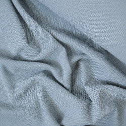 Seersucker vichy petits carreaux - Bleu gris - Calissone