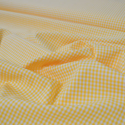 Coton vichy jaune - Petits carreaux - Calissone