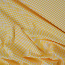 Coton vichy jaune - Petits carreaux - Calissone