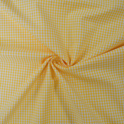 Coton vichy jaune - Petits carreaux - Calissone