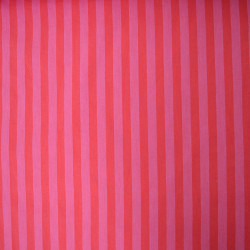 Popeline de coton tissée à rayures - Rose - Calissone