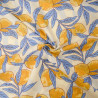 Lemon block print cotton poplin - Calissone