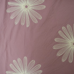 Floral embroidered cotton - Terracotta - Calissone