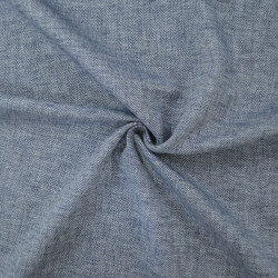 Lin coton chevron - Bleu marine - Calissone