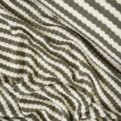 Khaki and ecru crochet knit - Calissone