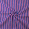 Popeline de coton tissée à rayures - Violet - Calissone