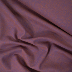 Lin coton uni - Bleu et marron - Calissone