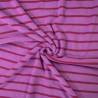 Jersey éponge à rayures - Rose / Fuchsia - Calissone