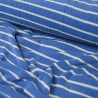Striped terrycloth jersey - Blue / Ecru - Calissone