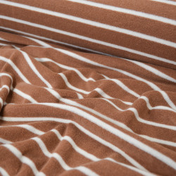 Striped terrycloth jersey - Brown / Ecru - Calissone