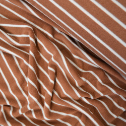 Striped terrycloth jersey - Brown / Ecru - Calissone