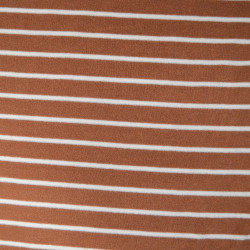 Striped terrycloth jersey - Brown / Ecru - Calissone