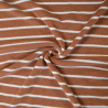 Striped terrycloth jersey - Brown / Ecru - Calissone