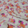 Cotton poplin Poodle dogs - Pink - Jennifer Bouron - Calissone