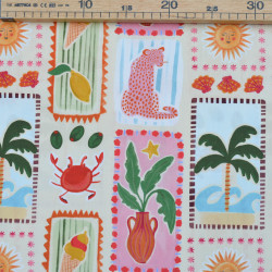 Popeline de coton - Sun Vibes - Calissone