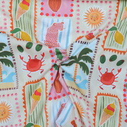 Popeline de coton - Sun Vibes - Calissone