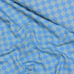Popeline de coton - Checker summer - Calissone