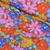 Viscose texturé - Flower Crush - Orange - Calissone