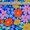Viscose texturé - Flower Crush - Bleu marine - Calissone