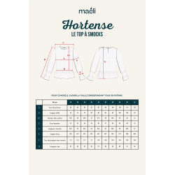Patron top à smocks Hortense - Calissone
