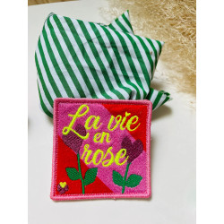 La Vie en Rose iron-on patch - Calissone